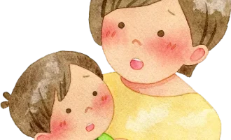 困る母子